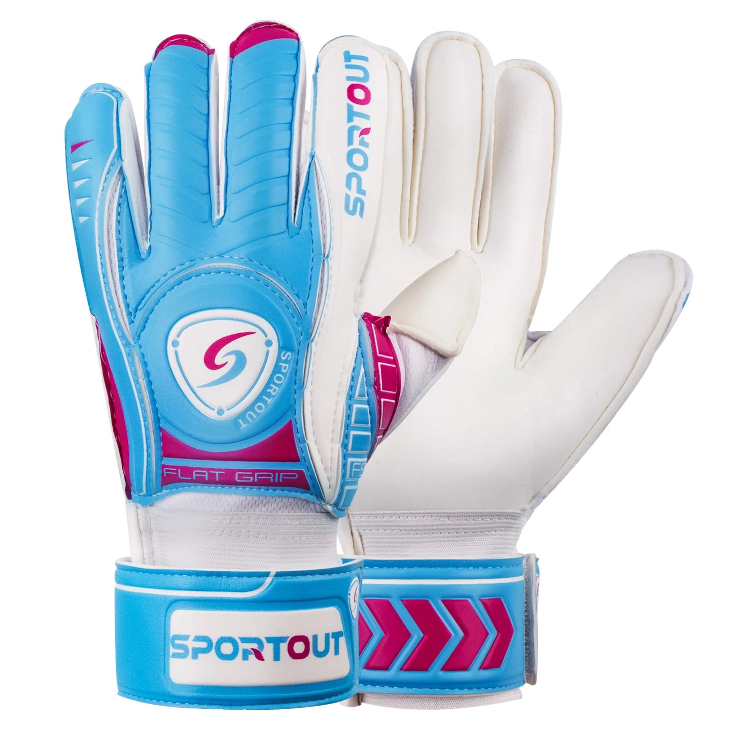 Sportout Goalie Gloves, Goalkeeper Gloves with Fingersave, Soccer Gloves, Breathable Soccer Goalie Gloves, 4mm Latex