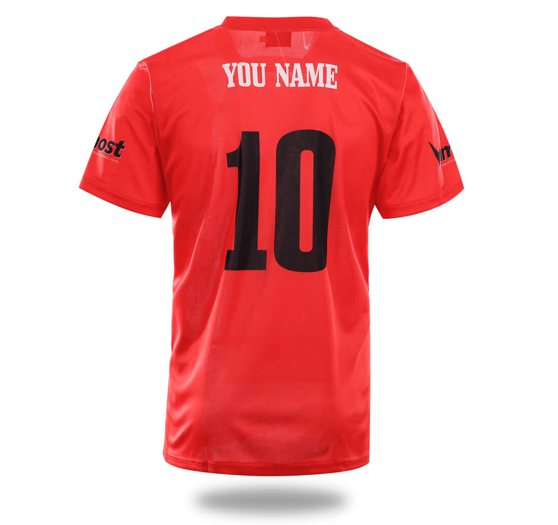 White Red Design Sublimated Soccer Jersey-1