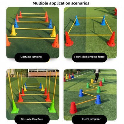 9-Piece Adjustable Soccer Training Hurdle Set-2
