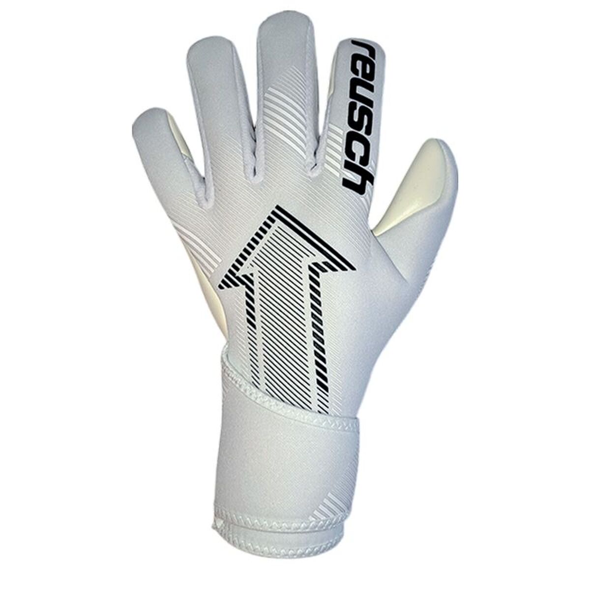 Goalkeeper Gloves Reusch Attrakt Fastgrip Silver White Adults-2