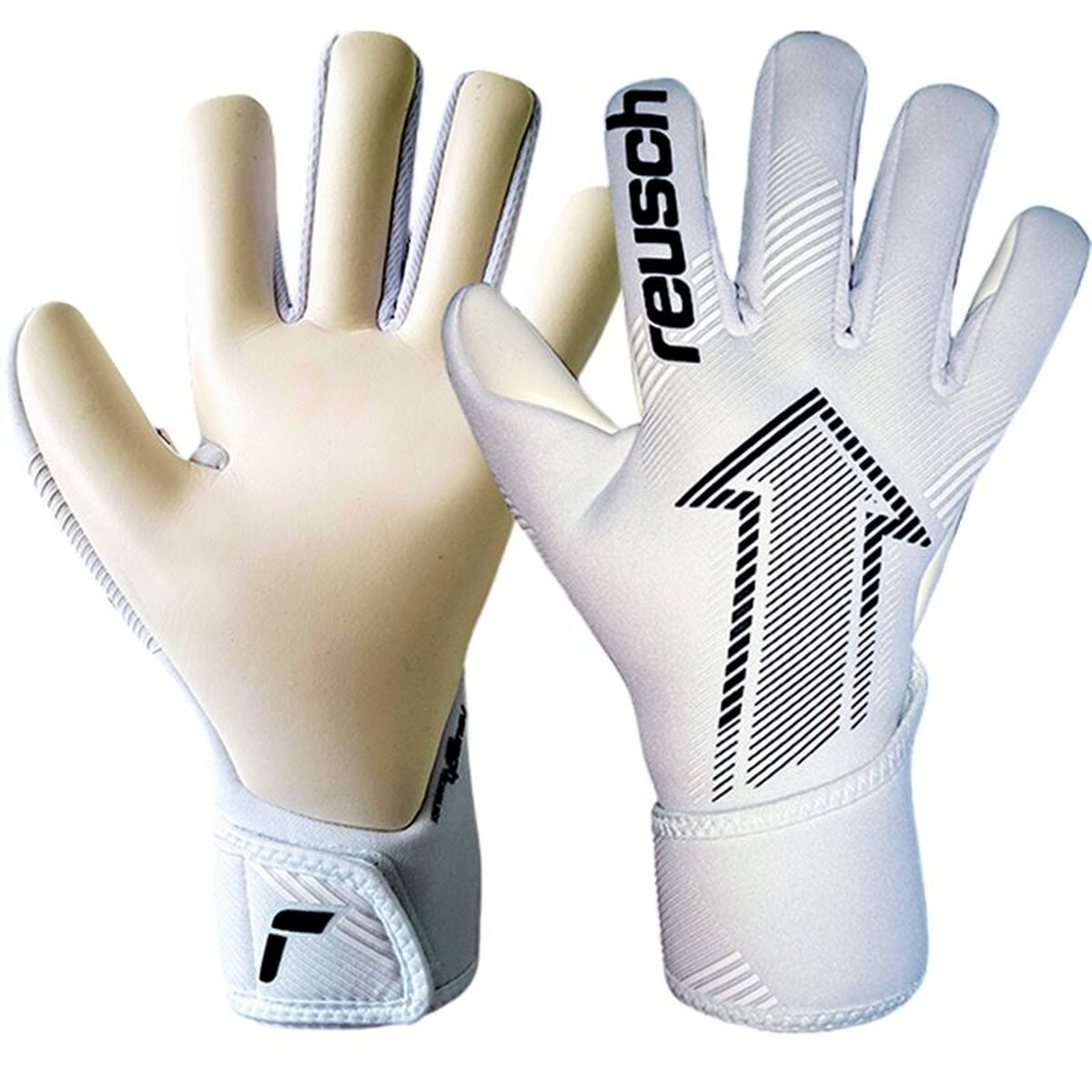 Goalkeeper Gloves Reusch Attrakt Fastgrip Silver White Adults-0