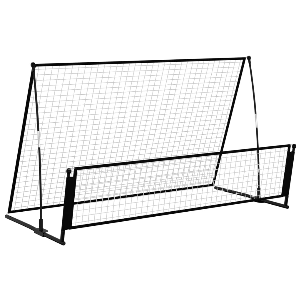 NNEVL 2 in 1 Soccer Rebounder Football Goal 202x104x120 cm Steel-1