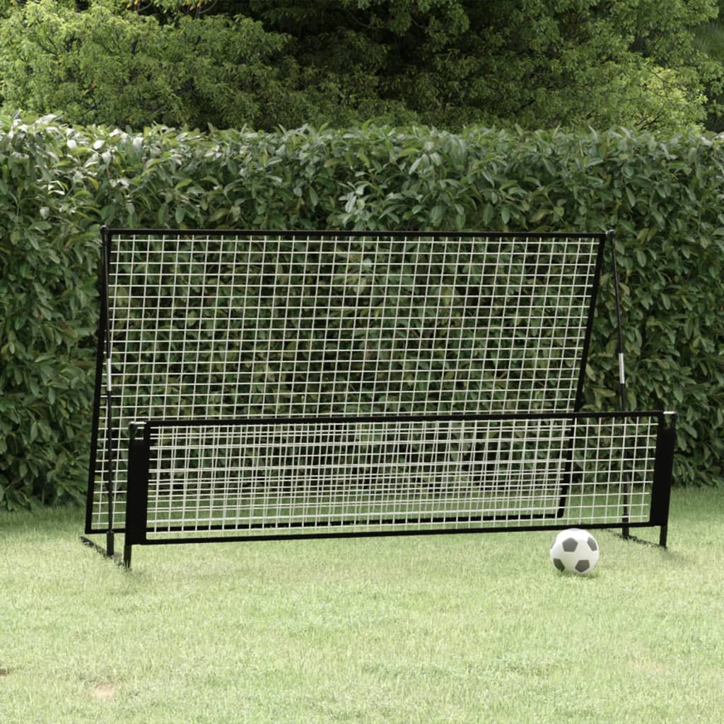 NNEVL 2 in 1 Soccer Rebounder Football Goal 202x104x120 cm Steel-0