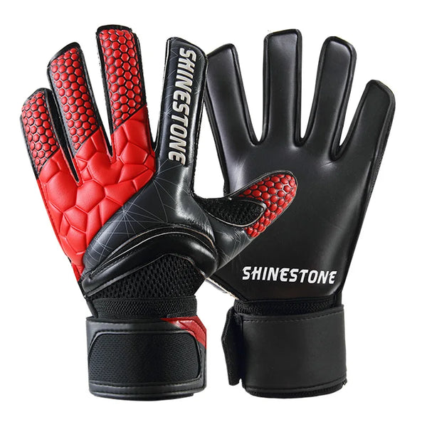 Men boys Latex Non-slip goalkeeper gloves Professional Soccer Goalkeeper Gloves Finger Protection Football Breathable Gloves