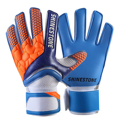 Men boys Latex Non-slip goalkeeper gloves Professional Soccer Goalkeeper Gloves Finger Protection Football Breathable Gloves