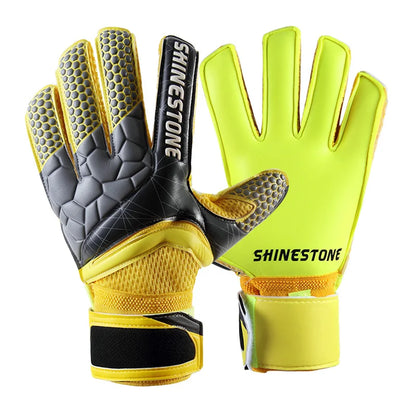 Men boys Latex Non-slip goalkeeper gloves Professional Soccer Goalkeeper Gloves Finger Protection Football Breathable Gloves