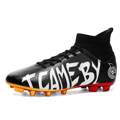High Quality Football Boots Electroplated Sole Artificial Grass Anti slip Breathable football boots kids/adults