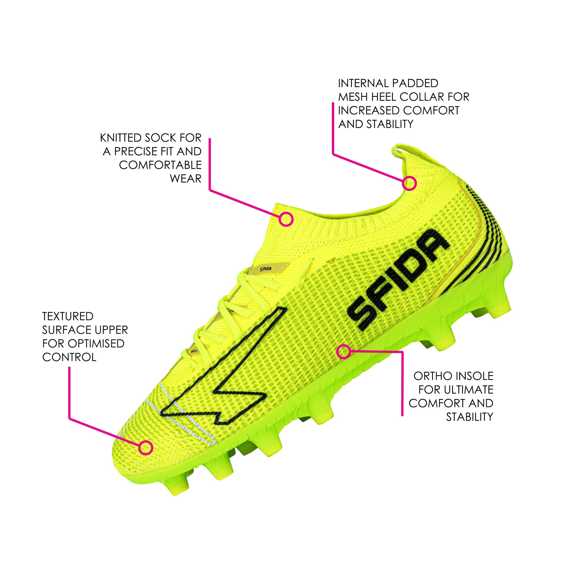 Pulse Senior Sock Football Boots - Black-1