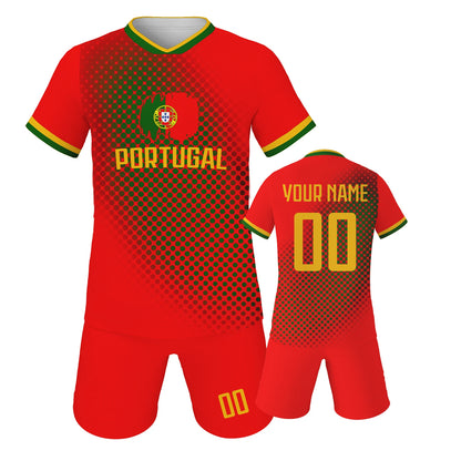 Kids  Portugal Football Jersey