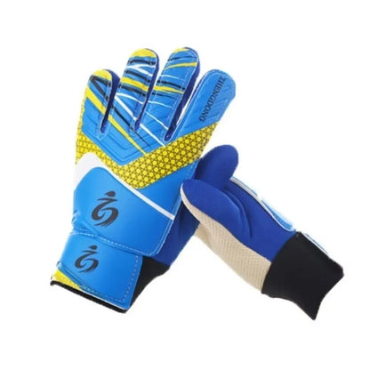 1Pair Professional Kid's Soccer Goalkeeper Gloves Soccer Goalie Latex Full Finger Gloves Protection Gloves Strong