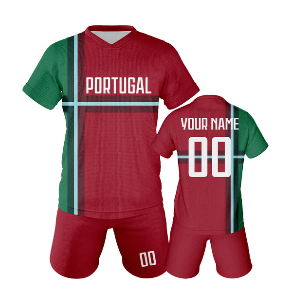 Kids  Portugal Football Jersey