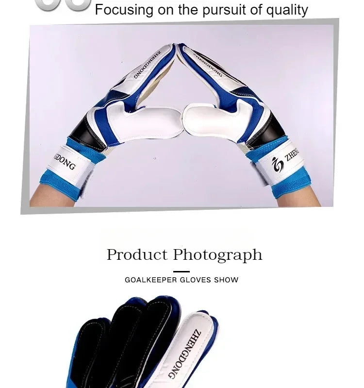 Professional football goalkeeper gloves for adults and children finger protection thickened latex football gloves football goal