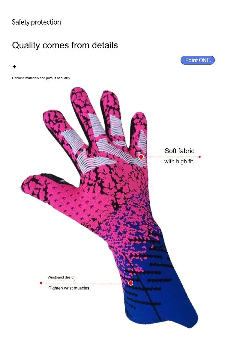 2024 Latex Goalkeeper Gloves Thickened Football Professional Protection Adults Teenager Goalkeeper Soccer Goalie Football Gloves