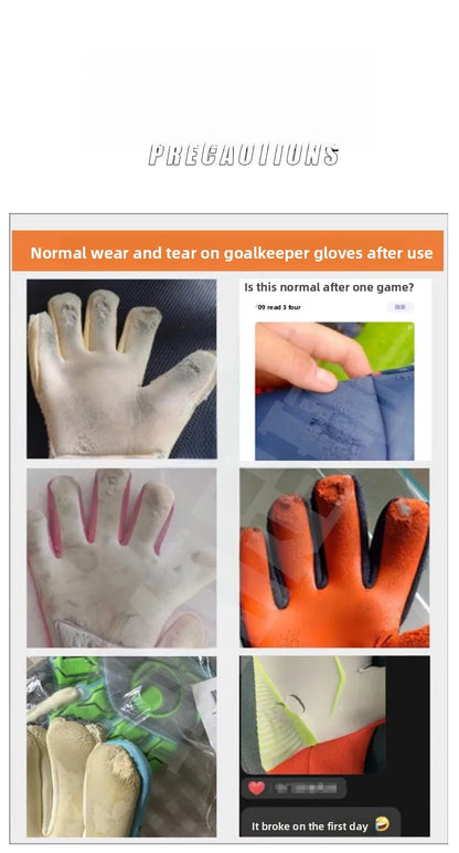 Tobert 2025 New Natural Latex Goalkeeper Gloves Semi-Closed Finger Training Competition Inner Stitching Adult And Children