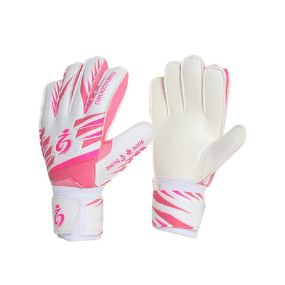 1 Pair of Wear-resistant Football Gloves Excellent Anti-slip Goalkeeper Gloves Thick Latex Non-Slip Football Training Gloves
