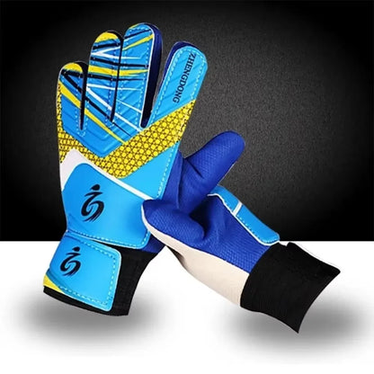 1Pair Professional Kid's Soccer Goalkeeper Gloves Soccer Goalie Latex Full Finger Gloves Protection Gloves Strong