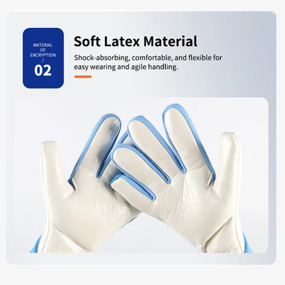 Goalkeeper Gloves Latex Palm Fish Scale Series Breathable Flexible Anti-Slip Abrasion Resistant Finger Protection Adults & Kids