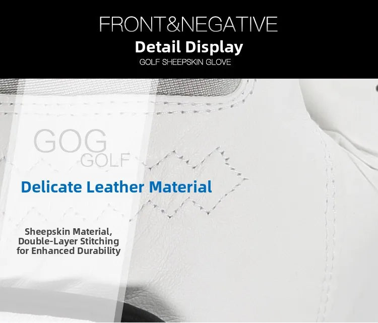 GOG Genuine Leather Golf Gloves Men's Single Hand Soft Breathable Anti-slip Wear-resistant Comfortable Sheepskin Golf Gloves