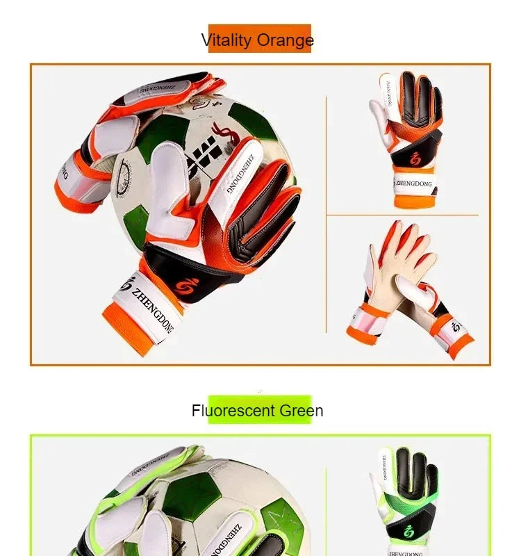 Professional football goalkeeper gloves for adults and children finger protection thickened latex football gloves football goal