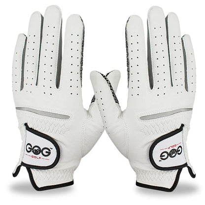 GOG Genuine Leather Golf Gloves Men's Single Hand Soft Breathable Anti-slip Wear-resistant Comfortable Sheepskin Golf Gloves