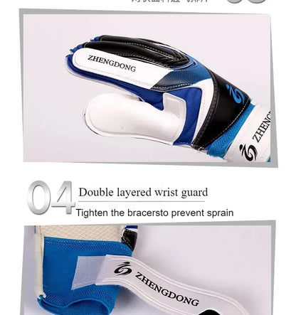 Professional football goalkeeper gloves for adults and children finger protection thickened latex football gloves football goal