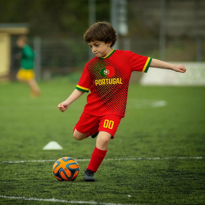 Kids  Portugal Football Jersey