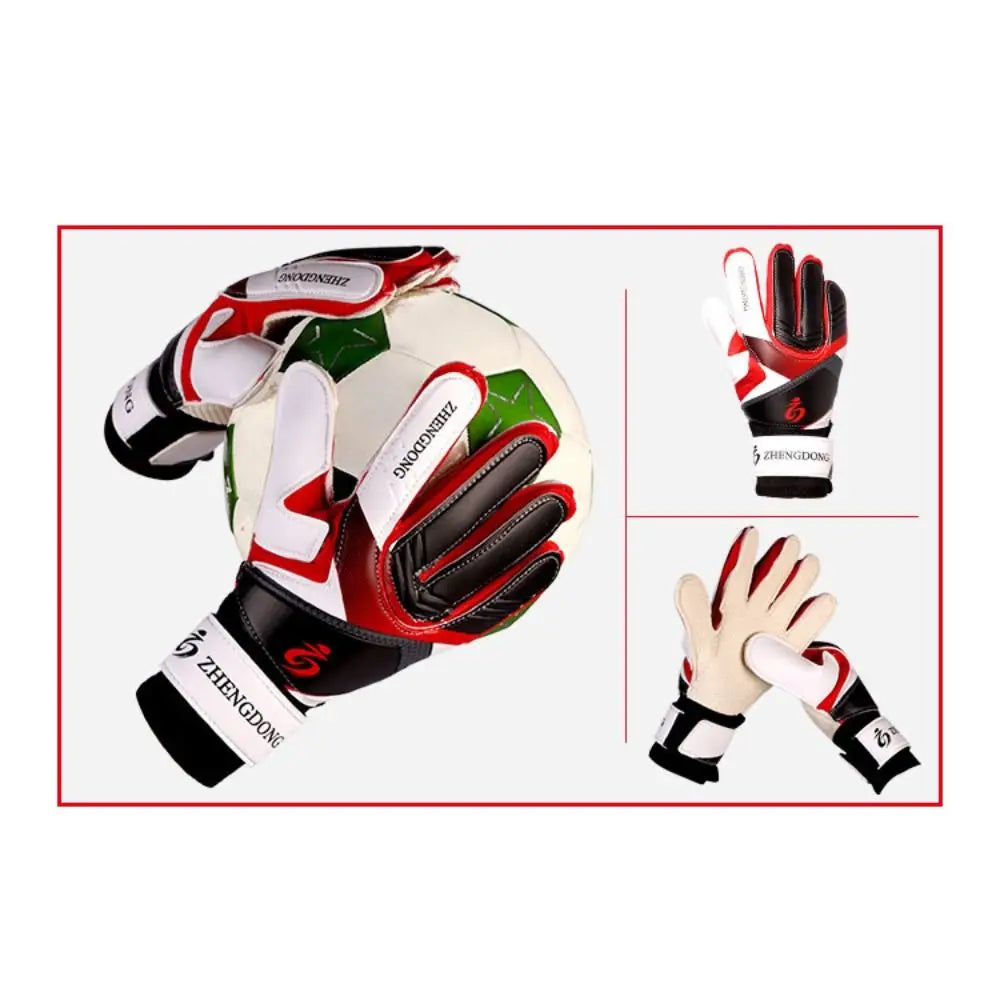 Wear-resistant Football Gloves Anti-slip Thick Latex Goalkeeper Training Gloves Excellent Colorful Goalkeeper Gloves /Adult