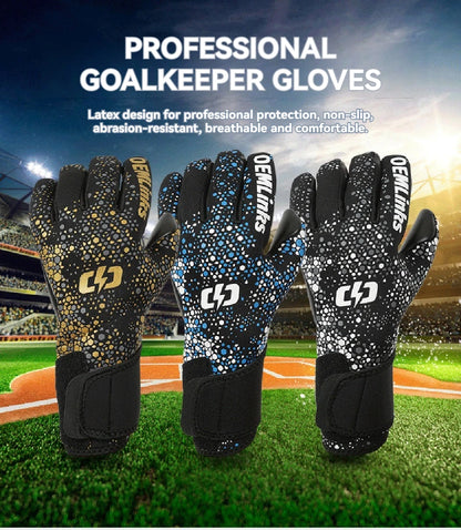 Loogdeel Professional Football Sports Goalkeeper Gloves Adult Children Goalkeeper Gloves Finger Protection Anti-slip Training