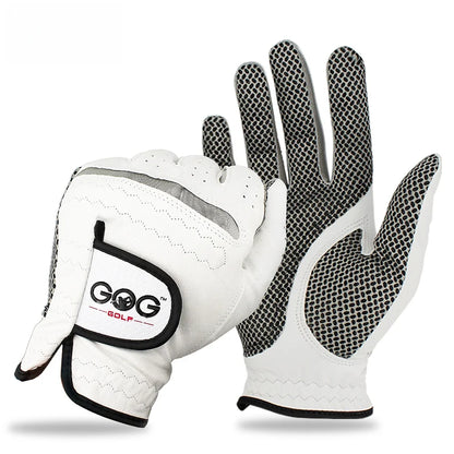 GOG Genuine Leather Golf Gloves Men's Single Hand Soft Breathable Anti-slip Wear-resistant Comfortable Sheepskin Golf Gloves