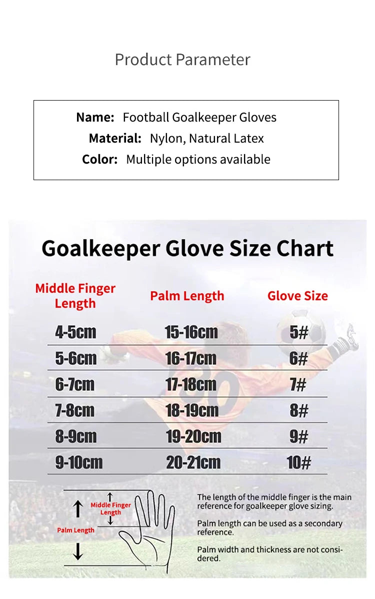 Goalkeeper Gloves Latex Palm Fish Scale Series Breathable Flexible Anti-Slip Abrasion Resistant Finger Protection Adults & Kids