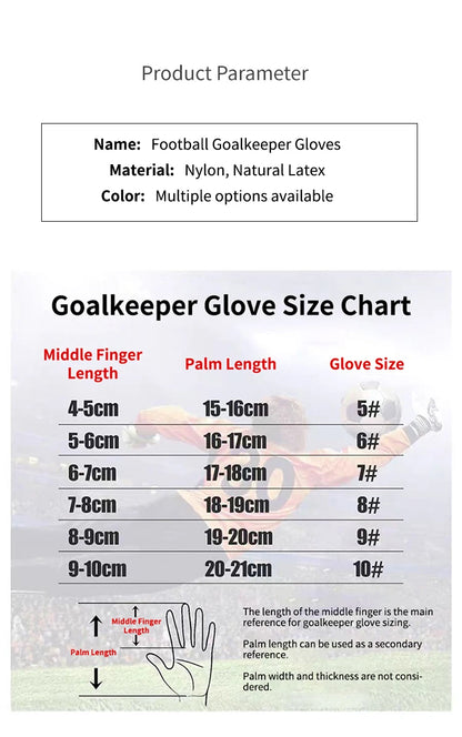 Goalkeeper Gloves Latex Palm Fish Scale Series Breathable Flexible Anti-Slip Abrasion Resistant Finger Protection Adults & Kids