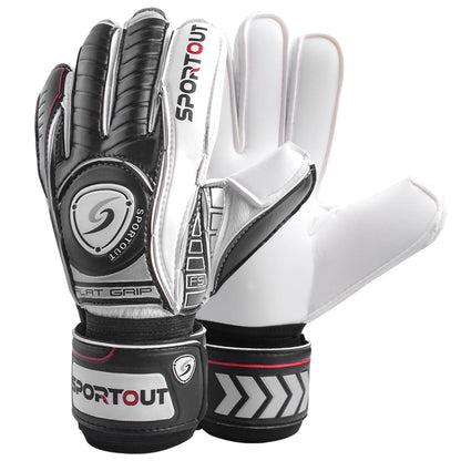 Sportout Goalie Gloves, Goalkeeper Gloves with Fingersave, Soccer Gloves, Breathable Soccer Goalie Gloves, 4mm Latex
