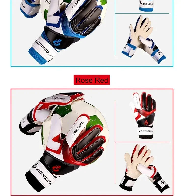 Professional football goalkeeper gloves for adults and children finger protection thickened latex football gloves football goal