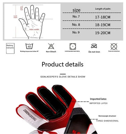 Professional football goalkeeper gloves for adults and children finger protection thickened latex football gloves football goal