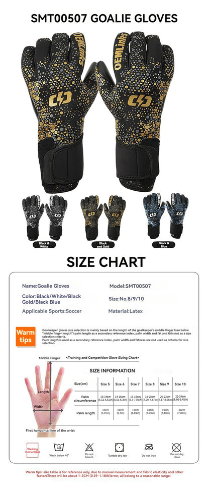 Loogdeel Professional Football Sports Goalkeeper Gloves Adult Children Goalkeeper Gloves Finger Protection Anti-slip Training