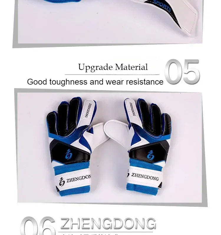 Professional football goalkeeper gloves for adults and children finger protection thickened latex football gloves football goal