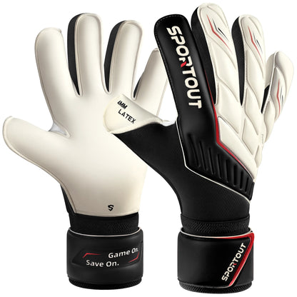 Upgrade professional football goalkeeper gloves, with full latex on both palms and backs, breathable and snug design