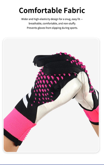 Goalkeeper Gloves Latex Palm Fish Scale Series Breathable Flexible Anti-Slip Abrasion Resistant Finger Protection Adults & Kids