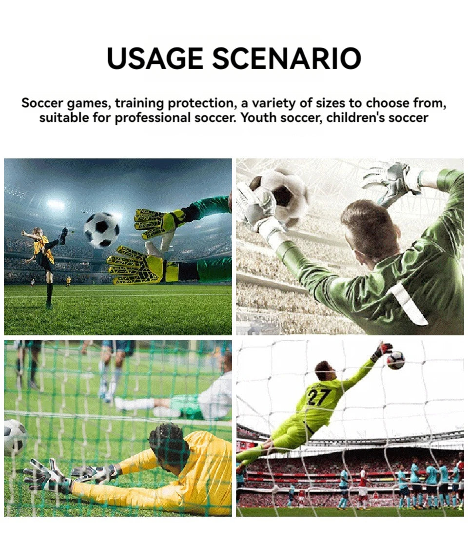 Loogdeel Professional Football Sports Goalkeeper Gloves Adult Children Goalkeeper Gloves Finger Protection Anti-slip Training