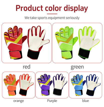 2025 New Football Goalkeeper Gloves Wrist Strap Latex Finger Guard Protection Kids Adult Soccer  Gloves
