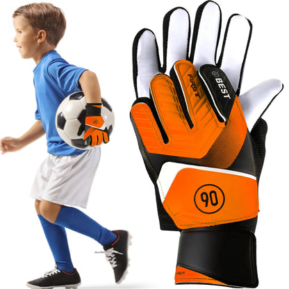 1 Pair Kids Soccer Goalkeeper Gloves Finger Protection Goal 5/6/7 Size Latex Football Gloves Thickened Child Football Accessorie