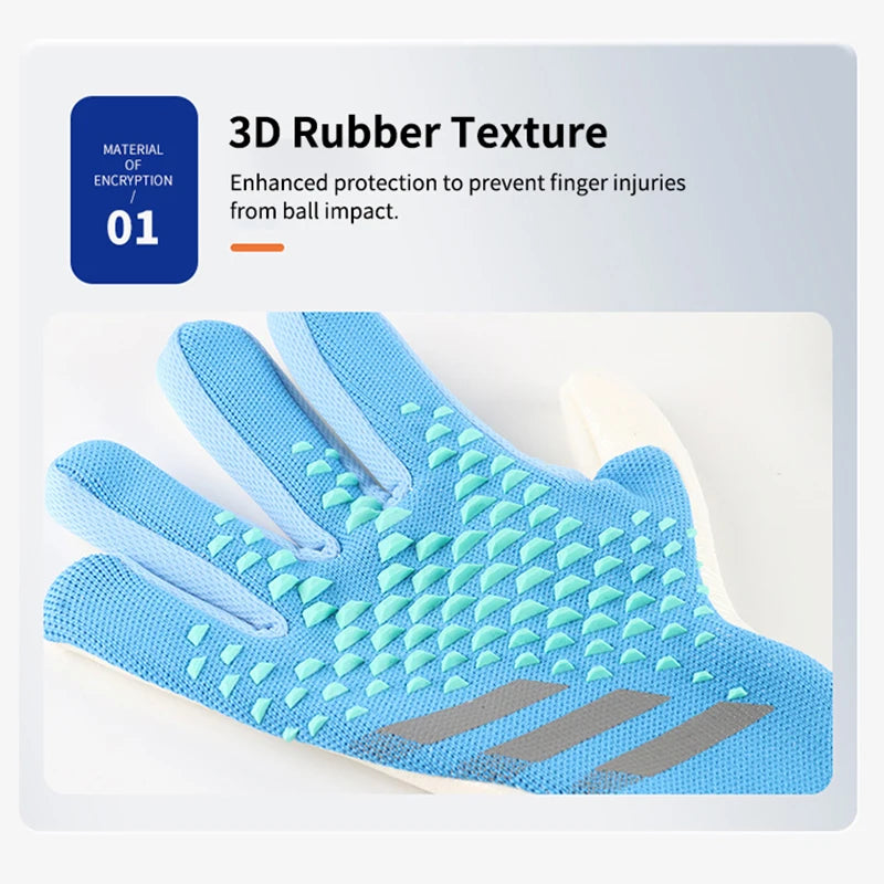 Goalkeeper Gloves Latex Palm Fish Scale Series Breathable Flexible Anti-Slip Abrasion Resistant Finger Protection Adults & Kids