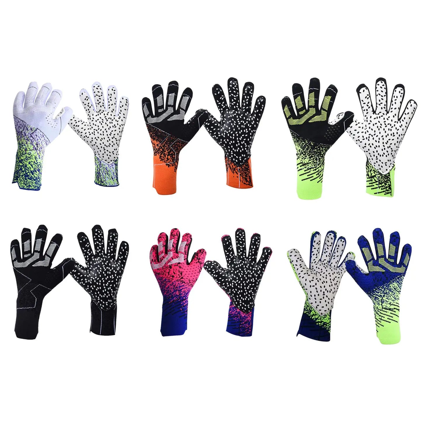 Adults Goalkeeper Gloves Football Gloves Professional Nonslip Polyester Anticollision Finger Protection Soccer Goalie Gloves