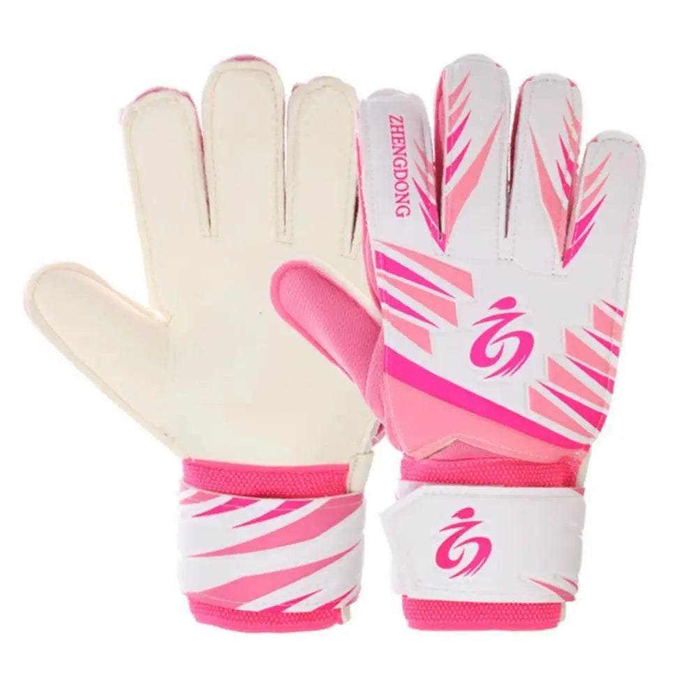 1 Pair of Wear-resistant Football Gloves Excellent Anti-slip Goalkeeper Gloves Thick Latex Non-Slip Football Training Gloves