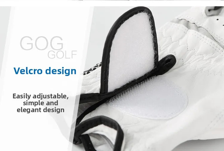 GOG Genuine Leather Golf Gloves Men's Single Hand Soft Breathable Anti-slip Wear-resistant Comfortable Sheepskin Golf Gloves