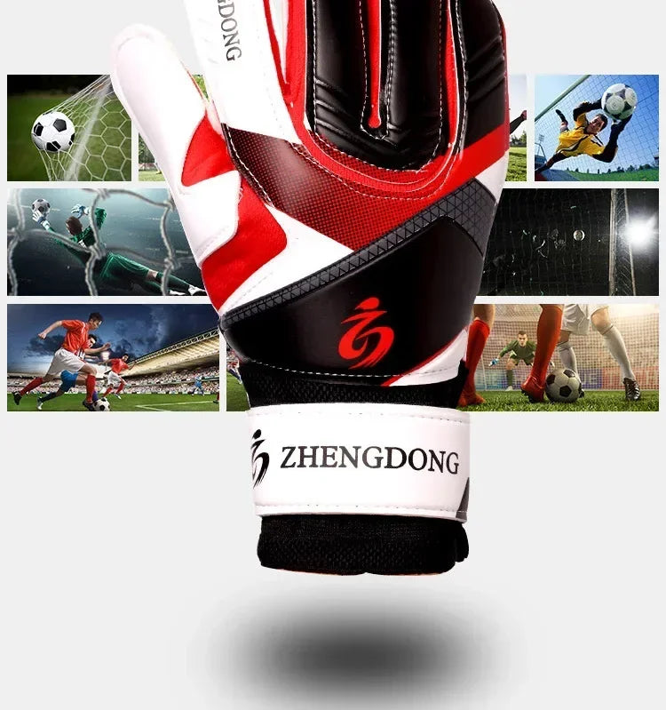 Professional football goalkeeper gloves for adults and children finger protection thickened latex football gloves football goal