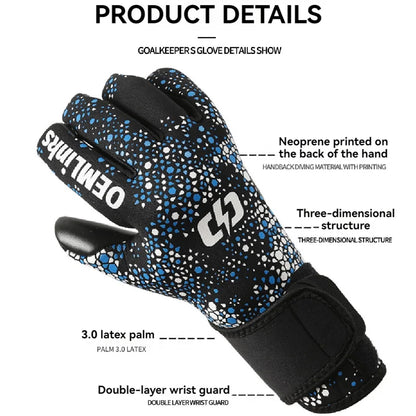 Loogdeel Professional Football Sports Goalkeeper Gloves Adult Children Goalkeeper Gloves Finger Protection Anti-slip Training