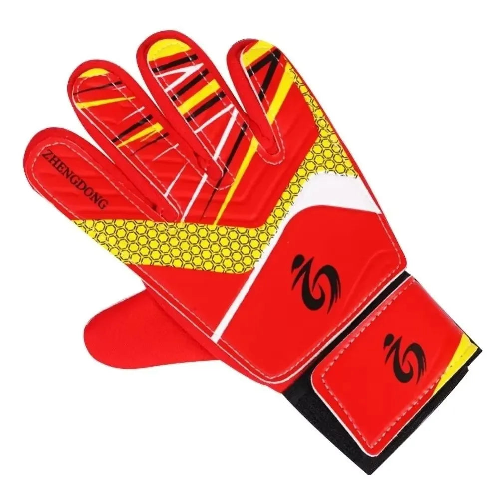 1Pair Professional Kid's Soccer Goalkeeper Gloves Soccer Goalie Latex Full Finger Gloves Protection Gloves Strong