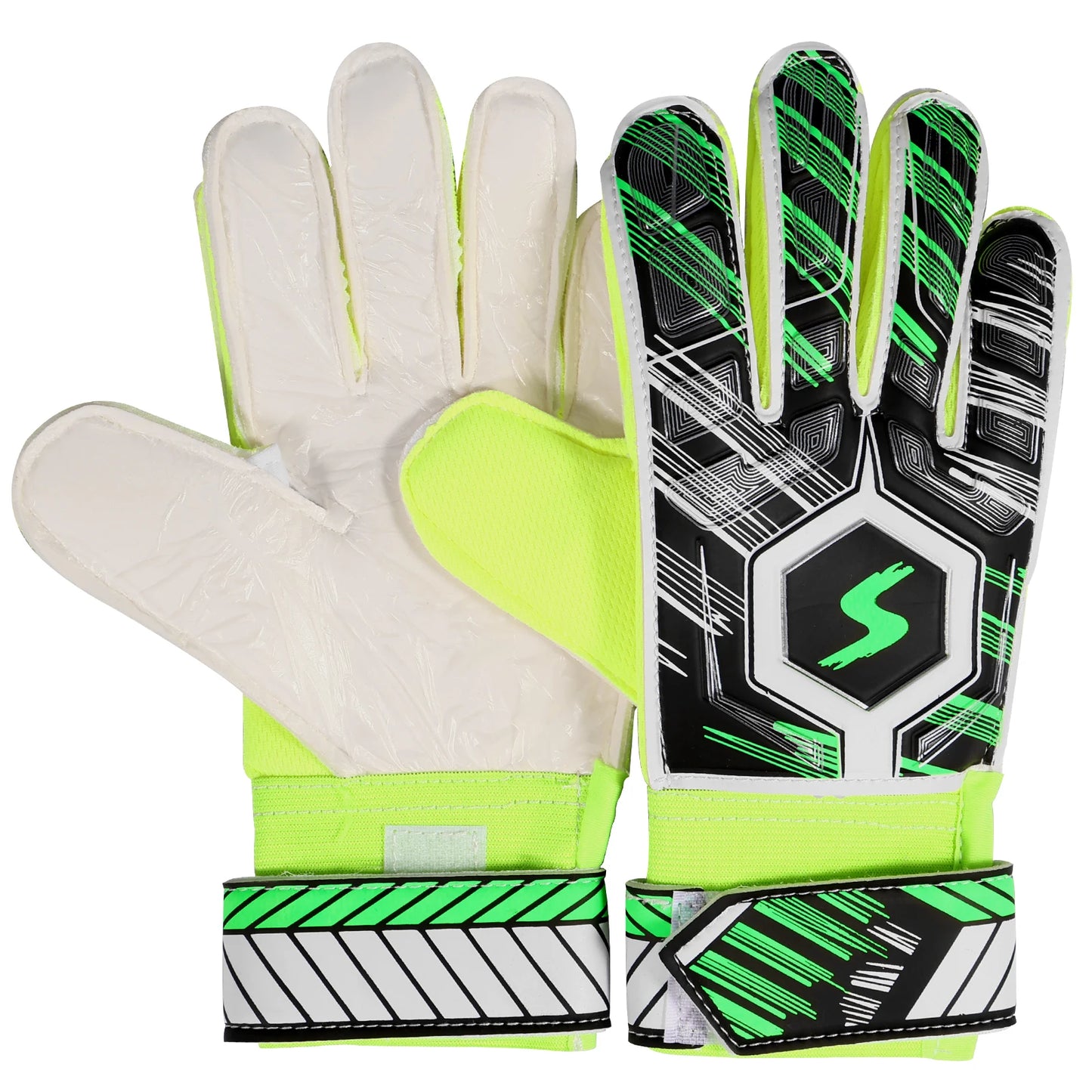 1 Pair Kids Soccer Goalkeeper Gloves Finger Protection Goal 5/6/7 Size Latex Football Gloves Thickened Child Football Accessorie