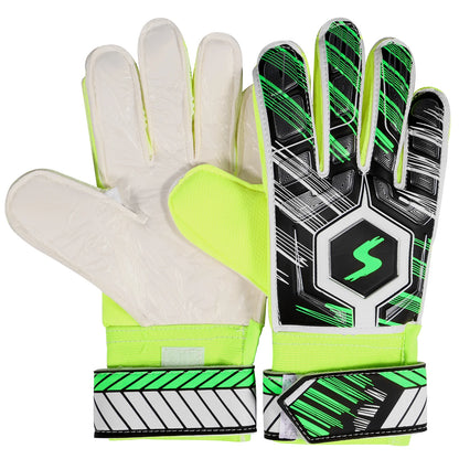 1 Pair Kids Soccer Goalkeeper Gloves Finger Protection Goal 5/6/7 Size Latex Football Gloves Thickened Child Football Accessorie